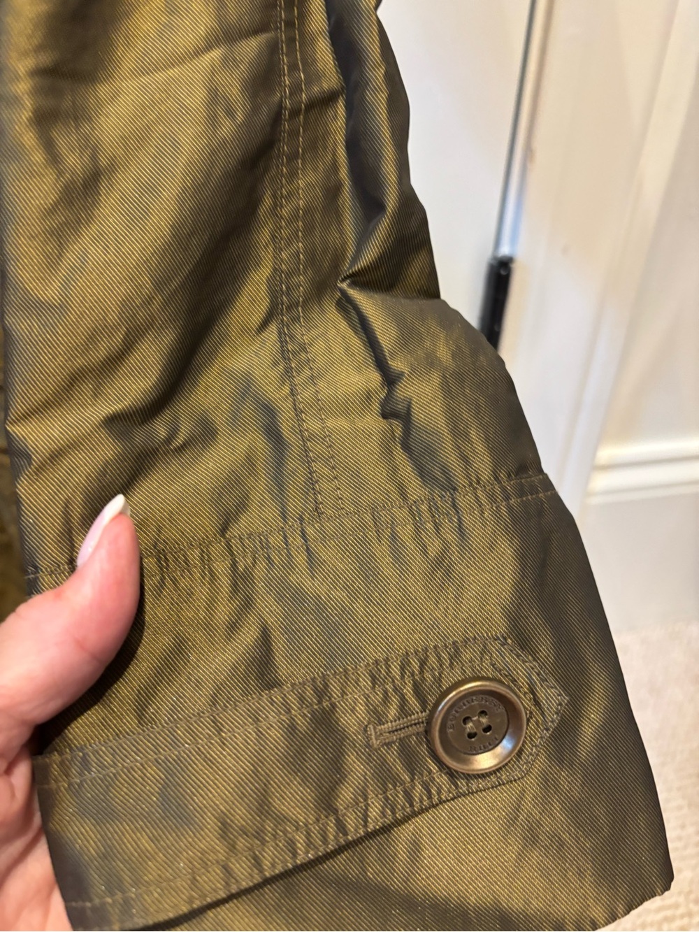 Burberry Brit Women's Olive Green / gold sheen Lightweight utility jacket - Picture 9 of 16